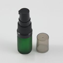Storage Bottles Luxury Empty 5ml Bottle Packaging Cosmetic Lotion Green Frosted Pump Container With Plastic Lid