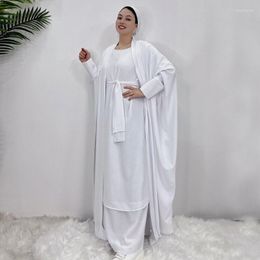 Ethnic Clothing Ramadan Muslim Women Hijab Dress Suits Caftan Islamic Arabic Femme Robe Eid 2 Pcs Sets Abaya Dubai Turkey Jilbab