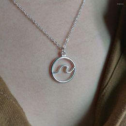 Chains SanLan 1pcs Wave Necklace Surf Jewellery