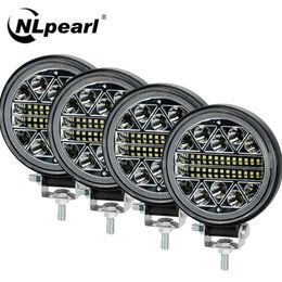 LED Strips NLpearl 4" 102W Car LED Bar Work Light 12V 24V Spot Flood Flash Off Road Truck Boat 4x4 Atv Suv Driving Fog Headlights P230315