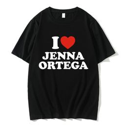 Mens TShirts I Love Jenna Ortega Tshirt Summer Hip Hop Crewneck Short Sleeve Tees Men Women Fashion Casual Oversized Eu Size Tshirts 230317