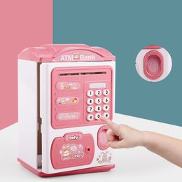 Storage Boxes Bins Piggy Bank Childrens Electronic Cash Password Safe Smart Fingerprint Automatic ing Gift Money 230320