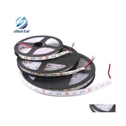Led Strips Strip 5050 Smd 12V Flexible Light 60Led/M 5M Waterproof 300Led White Warm Blue Green Red Yellow Drop Delivery Lights Ligh Dhymw