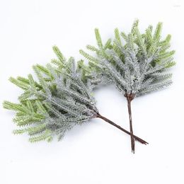 Decorative Flowers 1Pcs Artificial Pine Branch Fake Plants Home Wedding Party Decorations Gifts Box Wreath Ornaments