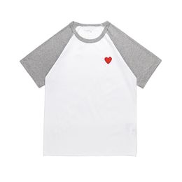 Famous designer t shirt Red Love Hear tees mens womens fashion casual short sleeve summer t-shirts Hip Hop tops streetwear play couple tshirt Embroidery clothing