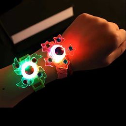 led Gloves small toys creative Night market finger tip top spinning children's ring bracelets adult nightclub gadgets 2023