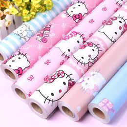 Wallpapers PVC Wallpaper Pink Children's Room Wall Stickers Brick Wood Warm Self-adhesive