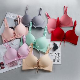 Bra s Sexy Lingerie Seamless Push Up ssiere Girls Underwear Ultrathin Cup Wireless lette Intimates 7 Colors 230317