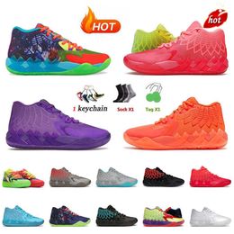 2023 lamelo Hot balls mens basketball shoes mb 1 trainers mens be you rick and morty queen city not from here beige rock ridge red black blast