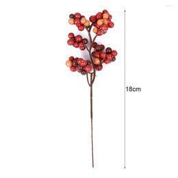 Decorative Flowers 10PCS Artificial Plant Simulated Berry Foam Beans Christmas Branches Party Supplies Festival Home Ornament Wedding Favour