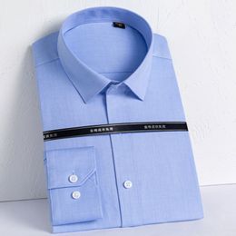 Men's Casual Shirts DP100% Cotton Iron-free Long sleeve Men Dress Shirts Square Collar well Fit Excellent business mens social shirts stripes plaid 230320