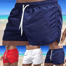 Men's Shorts Summer Men Drawstring Beach Surf Shorts Sport Training Bodybuilding Gym Fitness Workout Pants Swimwear Swim Trunks Swimsuit W0320