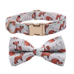 Dog Collars Autumn Collar Bow Leash For Pet Cat With Metal Buckle