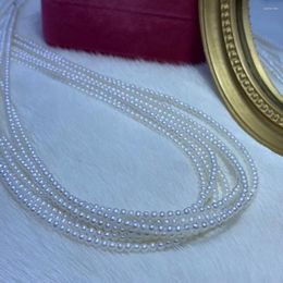 Chains DL Daily Ware Necklaces Fresh Water 2-3mm White Pearls Genuine Pearl For Women Fine PresentsDL