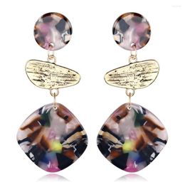 Dangle Earrings 2023 Fashion Jewelry Alloy Resin Geometric Charm Women's Personality Beautiful Bride Wedding Accessories