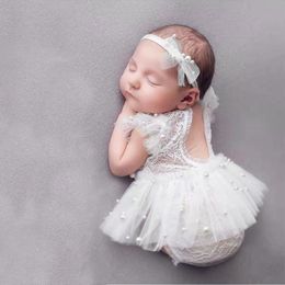 Clothing Sets born Baby Girl Lace Romper Bodysuits Outfit Dress P ography Props P o Shoot Costume 230317