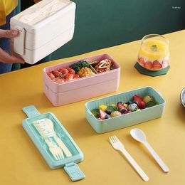 Dinnerware Sets Upgrade Bento Lunch Box For Kids And Adults Meal Prep Containers With Fork Spoon(1000Ml)