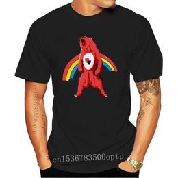 Men's T Shirts Color Red Bear Roar Care Tenderheart Funny Joke Men Shirt Tee Short Sleeve Mens Fashion 2023