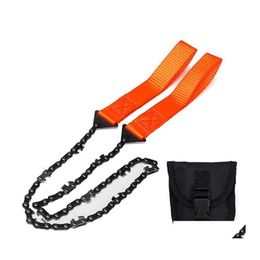 Other Hand Tools Portable Survival Chain Saw Saws Emergency Cam Hiking Tool Pocket Pouch Outdoor 220428 Drop Delivery Home Garden Dhpli