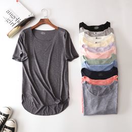 Women's T-Shirt 100% Bamboo Fibre Cotton Summer Short Sleeve T Shirt Women Harajuku Loose Model T-shirt Casual O-neck tshirt Woman Clothes 230320