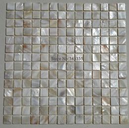 Wallpapers 11square Feet Natural White Square Shell Mosaic Tile Mother Of Pearl Kitchen Backsplash Shower Background Bathroom Wallpaper