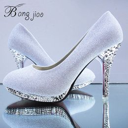Dress Shoes Crystal Women's Wedding Shoes Woman Bridal Evening Party Red High Heels Shoes Sexy Women Pumps Glitter White Bridal Shoes 230320