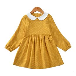 Girl's Dresses Brand Girls Dress Spring Autumn Dresses For Kids Dot Children Princess Costumes Long Sleeve Teen School Clothing 1-10years 230320