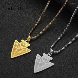 Pendant Necklaces Stainless Steel Arrow Head Viking Men Necklace Ancient Spear Warrior Party Gift