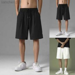 Men's Shorts 2023 Summer Men's Casual Shorts Ice Silk Mesh Loose Shorts Breathable Quick-drying Air-conditioning Pants Sports Running Shorts W0320