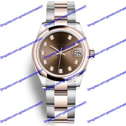 Best-selling High Quality Women's Watch Asia ETA 2813 Automatic Watch 278241 31mm Brown Dial 18k Rose Gold Stainless Steel Strap Folding Buckle 278271 278243 Watch