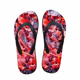 carbon Grill Red Funny Flip Flops Men Indoor Home Slippers PVC EVA Shoes Beach Water Sandals Pantufa Sapatenis Masculino Q0HC#