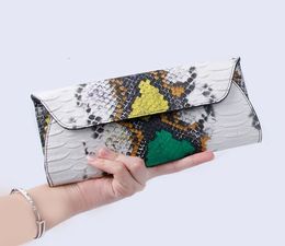 Evening Bags serpentine PU Leather Handbags Day Clutches Fashion Women Messenger Pattern Genuine Women's wallets Bag 230317