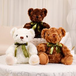 Kawaii Teddy Bear Plush Toy Creative Funny Doll Stuffed Soft Bear with Bow Tie Doll Toys for Children Kids Girls Birthday Gift