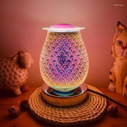 Table Lamps Touch Switch Dim 3D Lamp Bedside Lightings For Bedroom Desk Glass Night Light Decoration