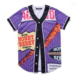 Men's T Shirts Baseball Jersey Custom Made 3D Printing Button Up Real USA Size Plus 3XL 4XL 5XL 6XL