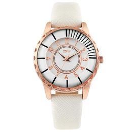 Wristwatches Diamond Cut Glass Elegance Women Watch Lady White Color Black Fashion Style Wrist For