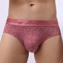 Underpants Men's Sexy U Convex Pouch Briefs Comfy Breathable Sex Cock Underwear Elastic Male Panties