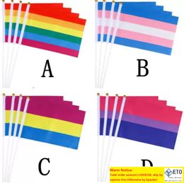 Gay Banner Flags with Plastic Flagpole Transgender Pride Flag Gay Pride Flags Size