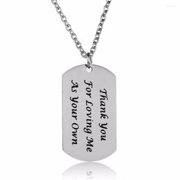 Pendant Necklaces Thanksgiving Stepmom Mother Mom Thank You For Loving Me As Your Own Stainless Steel Necklace Family Gifts