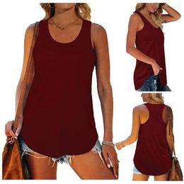 Women's Tanks Black Sport Top Women Blouse Camisole Casual Women's Solid Colour Fashion Tops Button Sleeveless Bright Workout For