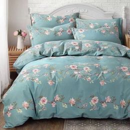 Bedding Sets Quilt Cover Pillow Case Decor Brand Cotton Bed Sheets Na Home Textile Para Sheet Flower Pattern Protector