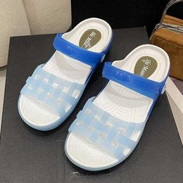 Slippers New Summer Non Slip Jelly Sandals For Women Outdoor Casual Beach Female Breathable Ytmtloy Indoor House Slippers Sapatos Mulher Z0317