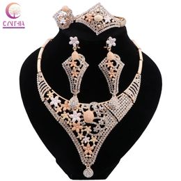 Jewelry Set Exquisite Zircon Romantic Earrings Necklace Bracelet Ring For Women High Quality Classic Anniversary