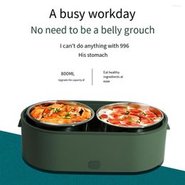 Dinnerware Sets Electric Lunch Box Portable Home Travel Camp Hiking Breakfast Heater Container Reusable Lunchbox For Pink