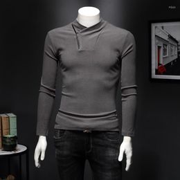 Men's T Shirts Great Oversized Shirt Designer Personality Unique Zipper Design Mens T-shirt Half Turtleneck Thick Long Sleeve Tops Tees C17