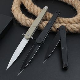 Factory Price ER BD4 Large Tactical Folding Knife D2 Satin/ Black Titanium Coating Blade Nylon Plus Glass Fibre Handle Outdoor Survival Pocket Folder Knives