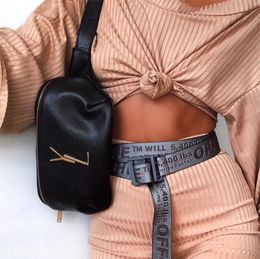 Designer Women Belt Bag Leather Fashion Fanny Pack Unisex Bumbag Letters Men Purse Length 25cm Luxury Waist Bags 19111