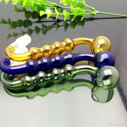 Hookahs Coloured 4-Bubble Glass Boiler Wholesale Bongs Oil Burner Pipes Water Pipes Glass Pipe Oil