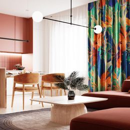 Curtain 2PCS 200X250CM Thick Velvet Blackout Curtains For Living Room Bedroom Ready-made Window Decor Only 1 Pair Stock Sale