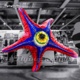 Amazing Large Inflatable Starfish Monster Balloon Concert Stage Backdrop Star-shaped Sea Animal Model With One Eye For Building Wall Decoration